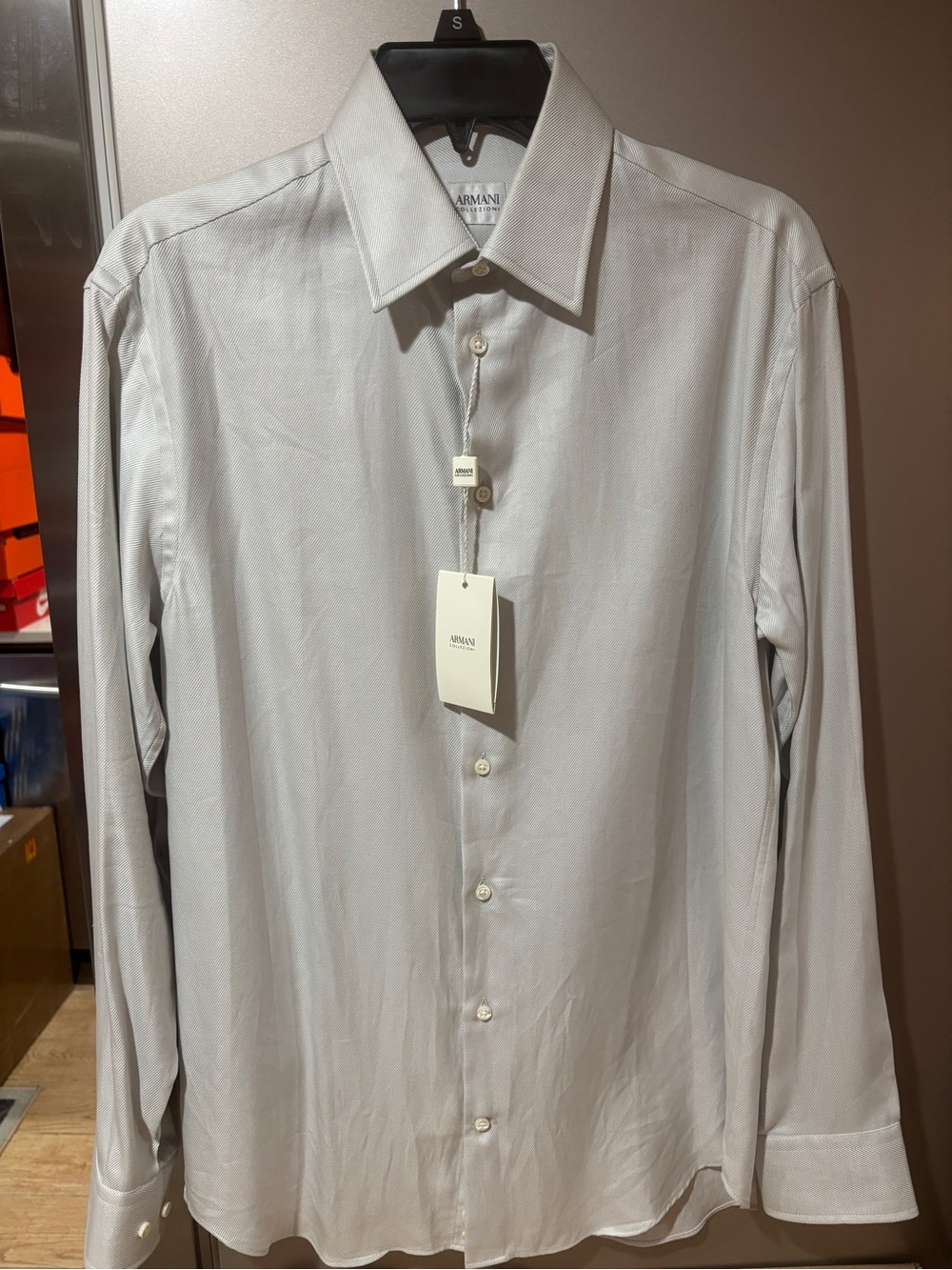 Armani Collezioni Men’s Dress Shirt 14.5 37 White 100% Cotton NWT $225